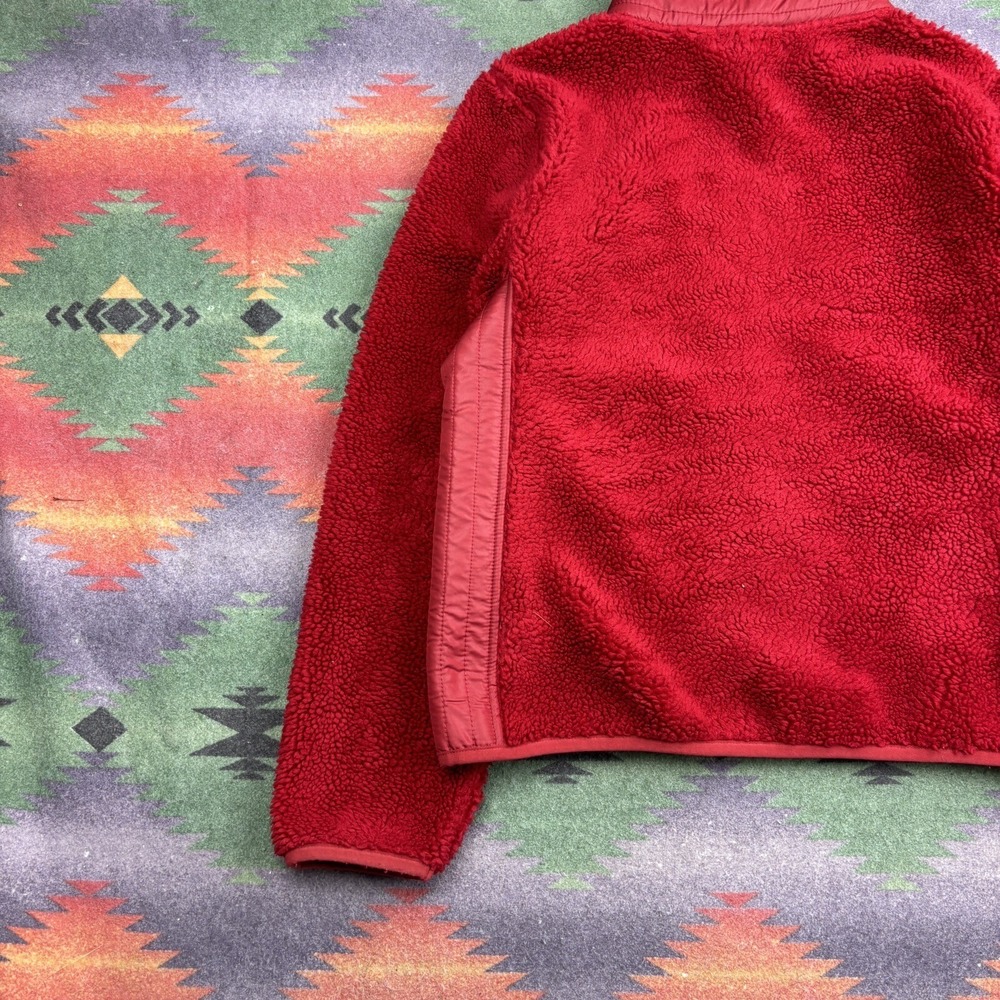 Lauren Ralph Lauren Active Fleece‎ Jacket Women's Large Red Deep Pile Full Zip - Picture 5 of 13
